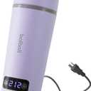 balbali Dual Voltage Travel Kettle 100-250V - 12oz Portable Water Boiler/Warmer/Heater for Boiling Water - 4 Preset Temperature Control Portable Tea Kettle Electric Travel - Purple