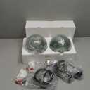 Gray Green Glass Pendant Lights Kitchen Island Lighting Globe Pendant Light Fixtures Modern Pendant Lighting for Kitchen Island Bedroom Living Dining Room Light Fixture(5.9in, 2-Pack)