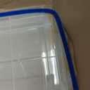 IRIS USA WeatherPro 60 Qt Storage Bins with Lids, 3 Pack, BPA-Free Plastic Gasket Box with Tight Latch and Seal, Stackable Nestable Tote Tub - Clear/Blue