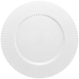Fortessa Archie Glass Dinnerware, Charger Plate (Set of 2), 12.8", Clear