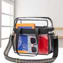 Paxiland Clear Bag for Stadium Events 12x6x12, Clear Tote Bag with Reinforced Strap, Transparent Bag for Sports Concert