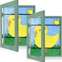 [2-Pack] Kids Art Frames, 8.5x11 Front Opening Kids Artwork Frames Changeable, Olive Green Artwork Display Storage Frame for Wall, Holds 50 Pcs, for 3D Picture, Crafts, Children Drawing, Hanging Art,