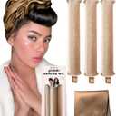 Grande Heatless Curls Overnight Rods - Upgraded Directional Grip Velvet - No Heat Hair Curlers to Sleep, Jumbo Large Hair Rollers Flexible Curling Rods Set for Long Thicker Coarser Hair Blowout Look