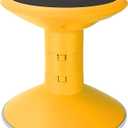 Storex Wiggle Stool  Active Flexible Seating for Classroom and Home Study, Adjustable 12-18 Inch Height, Yellow (00303U01C)