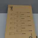 UME 10 Pack Solar Pathway Lights Outdoor, Bright Solar Garden Lights with Metal DesignIP65 Waterproof, Auto On/Off, 3000K LED Landscape Lighting for Yard, Lawn, Walkway, Driveway, Patio Decor (Black)