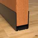 Door Draft Stopper, 39 Length Cuttable Weather Stripping Door Seal, Strong Adhesive Door Sweep for Exterior and Interior Doors (1, Black)
