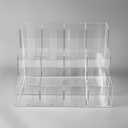 CiaoHER Large Acrylic Coffee Cup and Lid Dispenser, Clear | 12 Compartments, Counter Top, Organizes Disposable Cups, For Home or Office Use