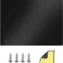 29.5"x 29.5"Black Stainless Steel Backsplash Panel for Stove & Range Hood - Matte Finish Kitchen Wall Splatter Guard with 6 Pre-Drilled Holes,Easy to Clean,Metal Backsplash for Countertop