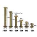 Alloypro 120 Pcs (60 Pair) M5 x 6/10/15/25/35/45 Bronze Phillips Chicago Screws Binding Screw Posts,Scrapbook Photo Albums Binding Screws Assorted Kit 6 Sizes for Leather Saddles Purses Belt Repair