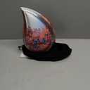 Urn for Ashes for Women & Male, Cremation Urns for Human Ashes Adult Female or Men, Funeral Decorative Tear Drop Urns, Burial Urn, Blue Butterfly & Pink Flower - Large Teardrop