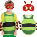 Caterpillar Costume Kit Book Character Costumes Include Caterpillar Tunic and Mask for Halloween Dress up (18-36 Months)