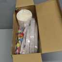 Newtay 97 Pcs Confetti Sprinkles Tableware Set Include Plastic Tablecloth 24 Paper Napkins 24 Large Plates 24 Small Plates 24 Paper Cups for Sprinkle Party Decorations Wedding Birthday Supplies