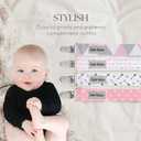 Dodo Babies Pacifier Clip & Case Set - Universal Holder Loop & Pacifier Holder - Secure Binkie Clip for Bibs & Car Seat - Durable Water-Resistant Straps for Baby Essentials - 5-Piece Set, Pink & Gray (Pink,Grey,White)