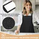 Aprons for Women with Pockets Adjustable Double-Sided Wearable Durable Lightweight Chef Cooking Kitchen Restaurant