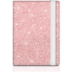 Passport Holder for Travel Essentials, RFID Premium Leather Passport Wallet Cover Case for Travel Must Haves Accessories, Passport Book Holders for Women Men Black Rose Falling Points
