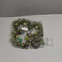St Patricks Day Decorations, Shamrocks Wreath for Front Door, 20 Green Lights Timer Battery Operated 18 Inch 10 Shamrocks 162 Berries Battery Operated Spring Artificial Wreath St. Patrick's Day Decor