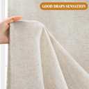 Linen Shower Curtain Fabric Boho Farmhouse Shower Curtains for Bathroom Cream Cotton Natural Cloth Liner Set 72" W x 78" L