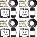 4-Pack Carburetor Carb Rebuild Repair Kits Replacement for Yamaha FJ1200 1988-1992