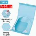 Extra Large Gift Box 16.5x14x5.5 Inches, Blue Gift Boxs for Presents with Lid Magnetic Closure Collapsible, Groomsman Proposal Box,  Birthday, Christmas, for Clothes and Large Gifts