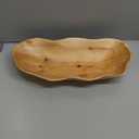 BTEOBFY Handmade Cedar Wooden Fruit Bowl & Basket  Solid Wood Kitchen Counter Organizer for Fruits, Vegetables Display  Rustic Farmhouse Decor with Artisan Carving (15x2.36x2.7 Inch)