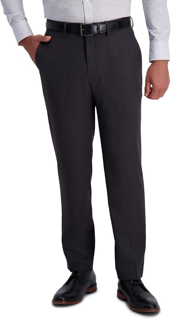 Haggar Mens Premium Comfort Dress Pant, Slim Fit (Black), Size 32x29