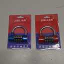 Shimeyao 2 Pcs 5 Letter Combination Lock Metal 5 Digit Lock Heavy Duty Word Gym Locker Keyless Resettable Safety Padlock for School Gym Locker Toolbox Hasp Cabinet(Blue, Red)