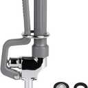 Pre Rinse Sprayer Head with Handle Grip Commercial Kitchen Sink Faucet Spray Valve Nozzle 1.42 GPM High Pressure Dish Spray Face for Restaurant Industrial Dishwasher, Gray