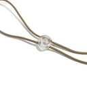 1-Up One-Handed Hair Tie (Tan/Clear) 3-pack