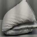 Oubonun Premium Adjustable Loft Quilted Body Pillows - Firm and Fluffy - Quality Plush - Down Alternative - Head Support Pillow - 21"x54" (White-gray Side)