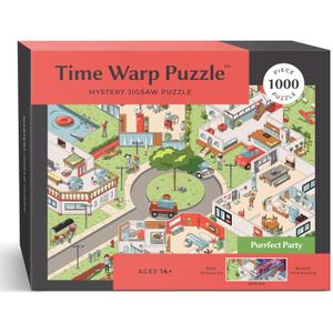 Time Warp Puzzle Mystery Jigsaw Puzzle 1000 Pieces for Adults Day Night Series - A Challenging, Difficult, Picture Changing Puzzle to Solve 26.625 x 19.25 in (Purrfect Party)