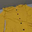 HZSONNE Women's Boho Long Casual Cardigan Long Sleeve Button Down Front Pocket Knitted Sweater Blouses (Yellow, XX-Large)