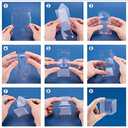 BENECREAT 60 Pack 1.5x1.5x1.5 Inches Clear Plastic Party Favor Box for Valentine's Day Choclates and Wedding Party Candy Cookies Favors