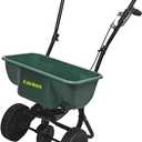 60LB Walk-Behind Broadcast Spreader for Seed,Fertilizer,Salt,Ice Melt, Fertilizer Spreader with Adjustable Drop Rate, Seed Spreaders for Lawns