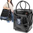 CleverMade Hauler Rolling Tote Bag, 90L Collapsible Portable Shopping Cart with Wheels for Groceries, Laundry, Organization