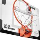 SKLZ Pro Mini Indoor Basketball Hoop with Ball, Over the Door, Shatter-Proof Backboard, Spring-Action Break-Away Steel Rim, Room, and Office, Style: Flip Rim,  Product Dimensions 3.15"D x 18"W x 12"H