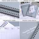 2 x Monthly Planner 2026-2028 - 2 Year Planner from July 2026 to June 2028, 8.5'' x 11'', 2026-2027 Monthly Planner with Monthly Tabs, Pocket (Grey)