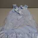 Girl Tulle Dress Toddler Girl Sequin Birthday Party Dress A-Line Kid Sleeveless Casual Dress 6-7 (Blue)