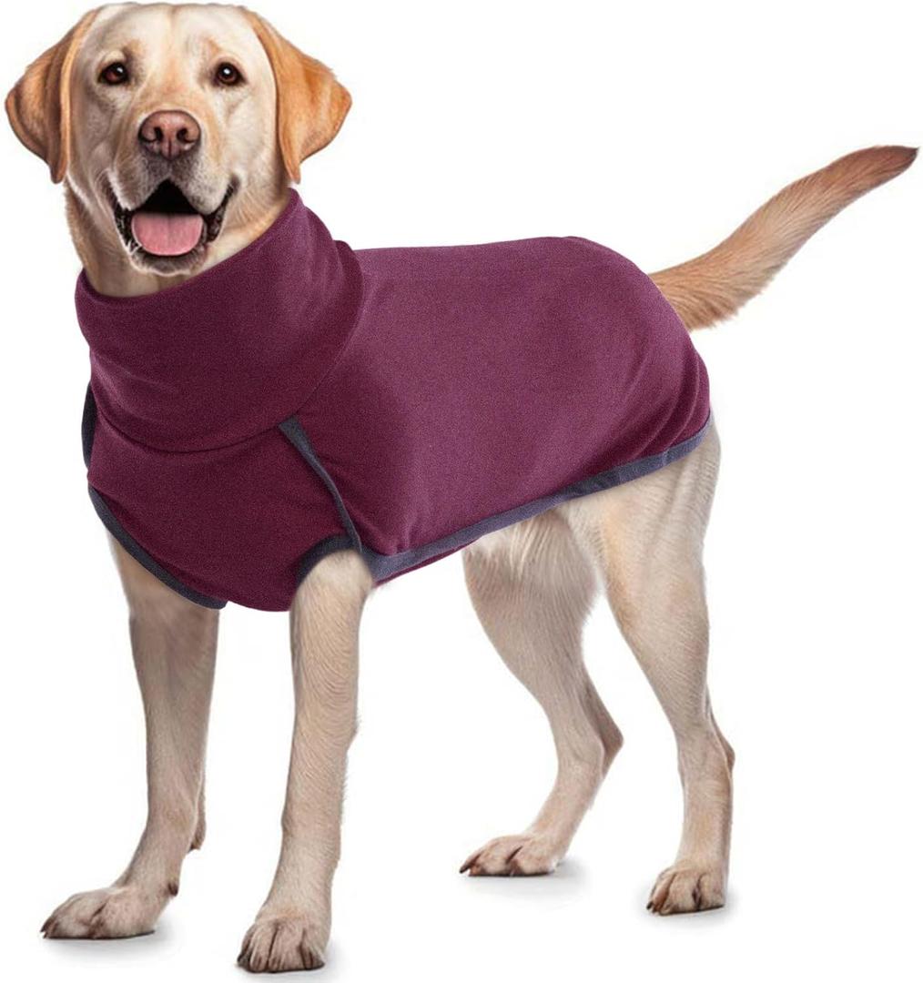 ROZKITCH Soft Warm Sweater Pajamas, Vest for Cold Weather Winter, Elastic Turtleneck, Sleeveless Pullover Clothes, Lightweight Pet Shirt for Small Medium Large Dogs Red L
