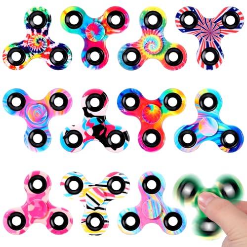 SCIONE 12 Pack Fidget Spinner Toys for Kids,Fidget Classroom Must Have Sensory Toys,Autism ADHD School Needs Calm Down Quiet Fidget Stress Item Anxiety Relief Classroom Prizes Gift