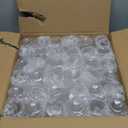 HOMIP 36pcs Clear Plastic Champagne Flutes - 9oz Disposable Champagne Flutes Stemless Toasting Glasses, Ribbed Ripple Design (BPA-Free) for Weddings, Bars & Events - Disposable Party Cups