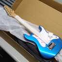 Kids Electric Guitar Vangoa 30 Inch Electric Guitar for Beginner Kit for Young Players with Amp, Bag, Strap, Extra Strings, Capo, Tuner, Picks, Cable (Blue)