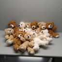 MorisMos 14 Piece Teddy Bears Bulk Baby Shower,14 Inch Cute Teddy Bear Stuffed Animals Plush,Small Stuffed Bears,Centerpiece Decoration,Brown,White,Dark Brown (14 Pcs Elegant)