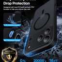 3 x Magnetic Shockproof for iPhone 17 Pro Case,[Camera Protection][Compatible with Magsafe][Non-Slip][Mil-Grade Protection] Slim Anti-Yellowing Translucent Matte Phone Case for iPhone 17 Pro,Black