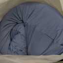 Cooling Side Sleeper Pillow - Patented Cervical Neck Pillow for Sleeping - Ergonomic Curved Memory Foam Pillow for Side Sleepers, Machine Washable Cover (Blue) (Medium Firm / Blue)