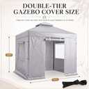 Windyun 10×12 ft Outdoor Gazebo Cover for Winter(Gazebo Not Included)