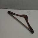 HOUSE DAY Wood Suit Hangers for Men, Smooth Wide Shoulder Wooden Hanger with Non Slip Pant Holder, Wide Hangers for Suits, Coats, Jackets, Heavy Wide Clothes Hanger 2 Pack, Walnut