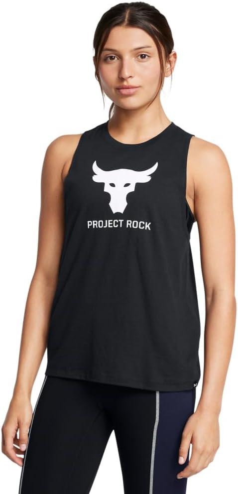 2 x Under Armour Women's Project Rock Sportstyle Tank Top (Black, XL)