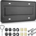 RED WOLF Stainless Steel License Plate Frame Holder Backing Reinforce Bracket 6 x 12 Inch Car Tag for SUV Pickup Truck Trailer Install Front Rear Bumper w/o Obstruction w/Screw Accessories