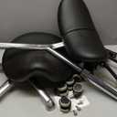 Saddle Stool with Wheels,3-Way Function Rolling Stool with Back Support,Ergonomic Stool Saddle Stool for Hair Stylist for Dentist Salon Tattoo(Black)