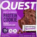 Quest Soft & Chewy Protein Cookie - 15g Protein - Double Chocolate Chip (12 Cookies)